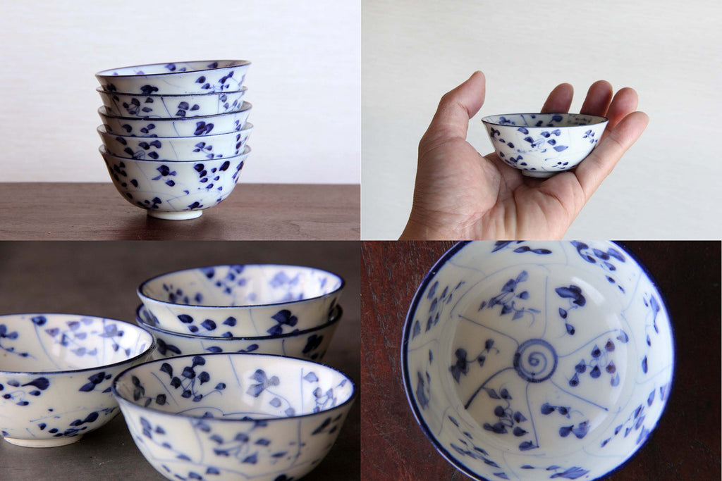 Antique Chinese tableware, blue and white small bowl