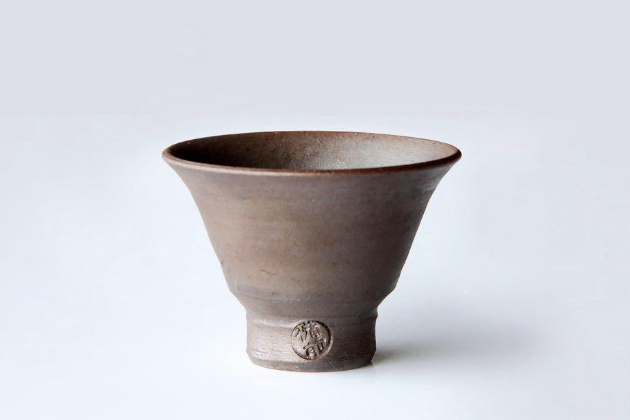 werthy 野沢和香　ASYMMETRY TANK(Cup in) Bizen Sake Cup / Sencha Tea Cup | Wood-Fired Japanese Pottery