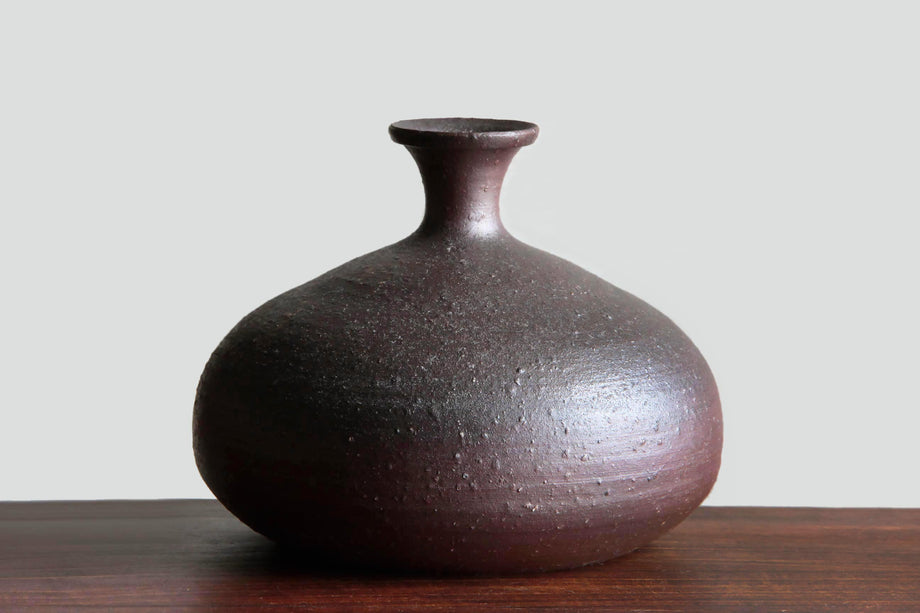 【備前焼 花入 ①】Bizen ware Flower vase 備前焼 #掛花入 花材 #ヒガンバナ #ツユクサ Bizen hanging on