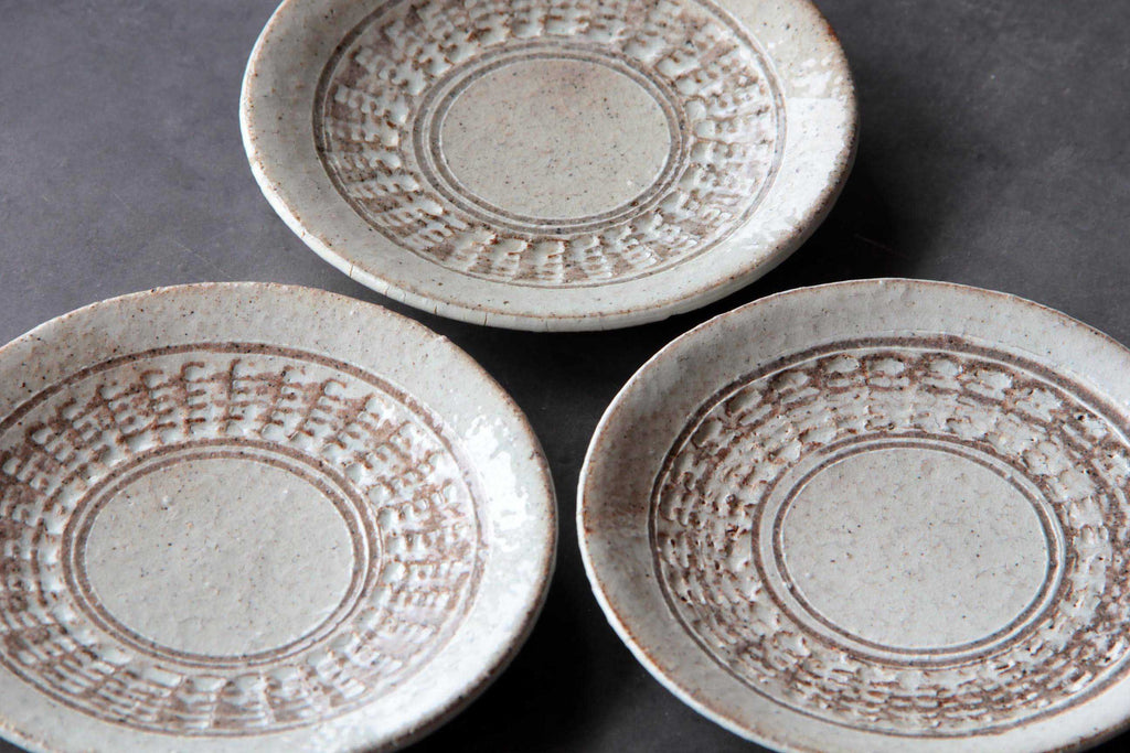 Small ceramic plate by Matajiro Kawaura, a noted Japanese potter