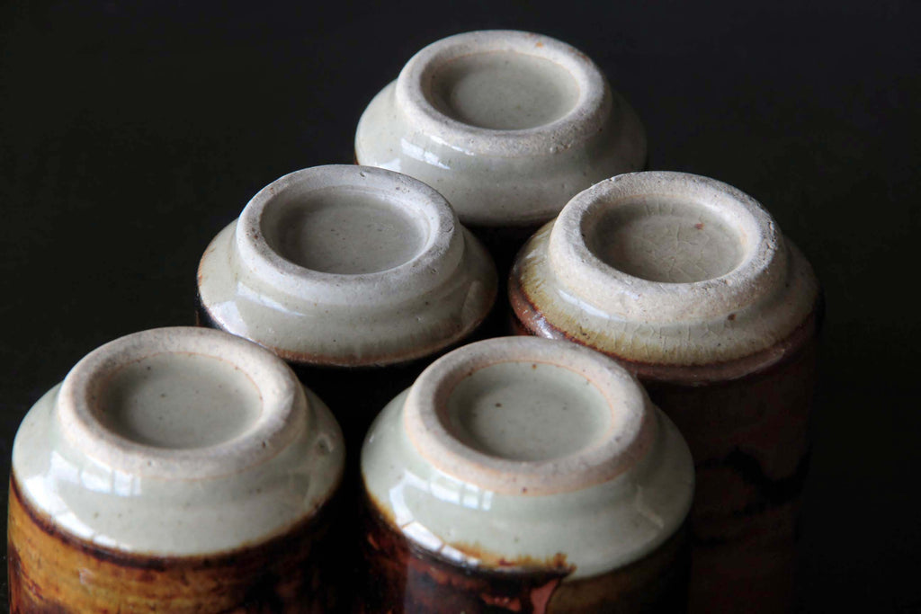 Brown Kaki glaze, Mashiko ware tea cup, Japanese ceramic