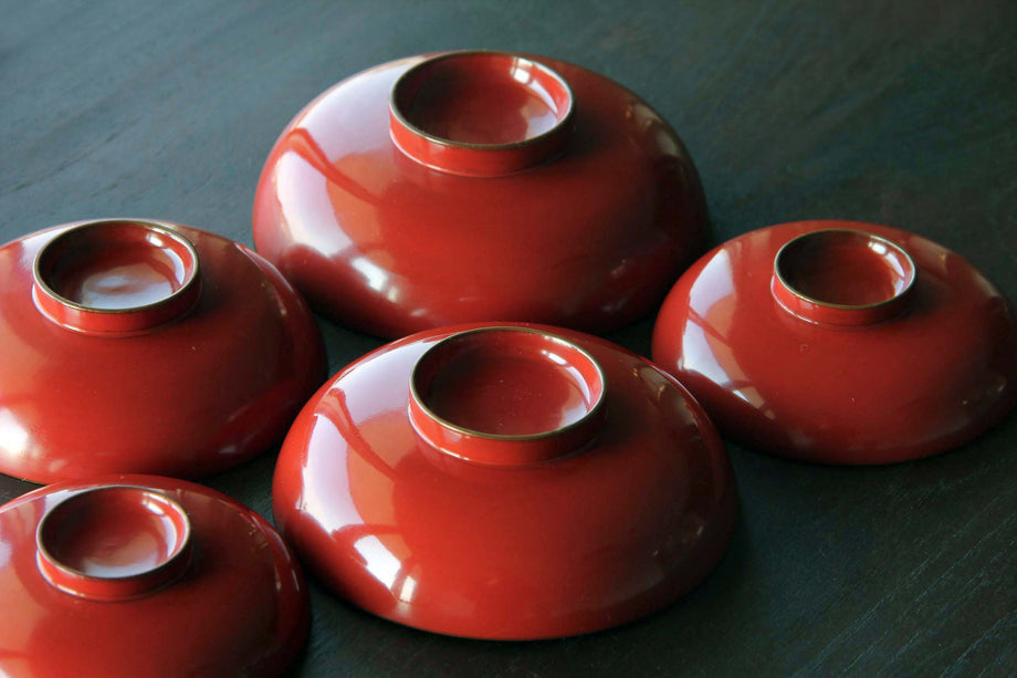 Antique Japanese Sake Set | Makie Drawing Urushi Lacquerware