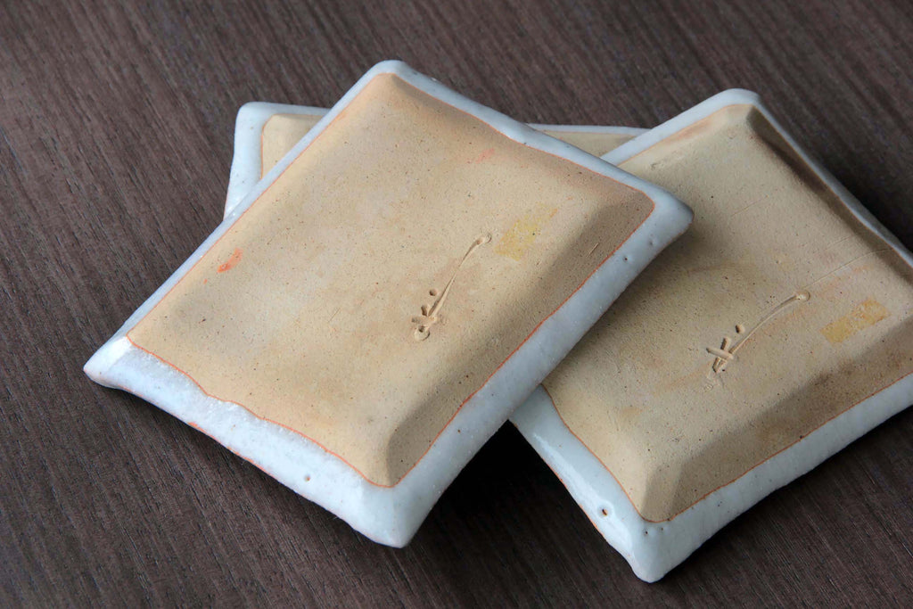 White square plate, Japanese ceramic tableware