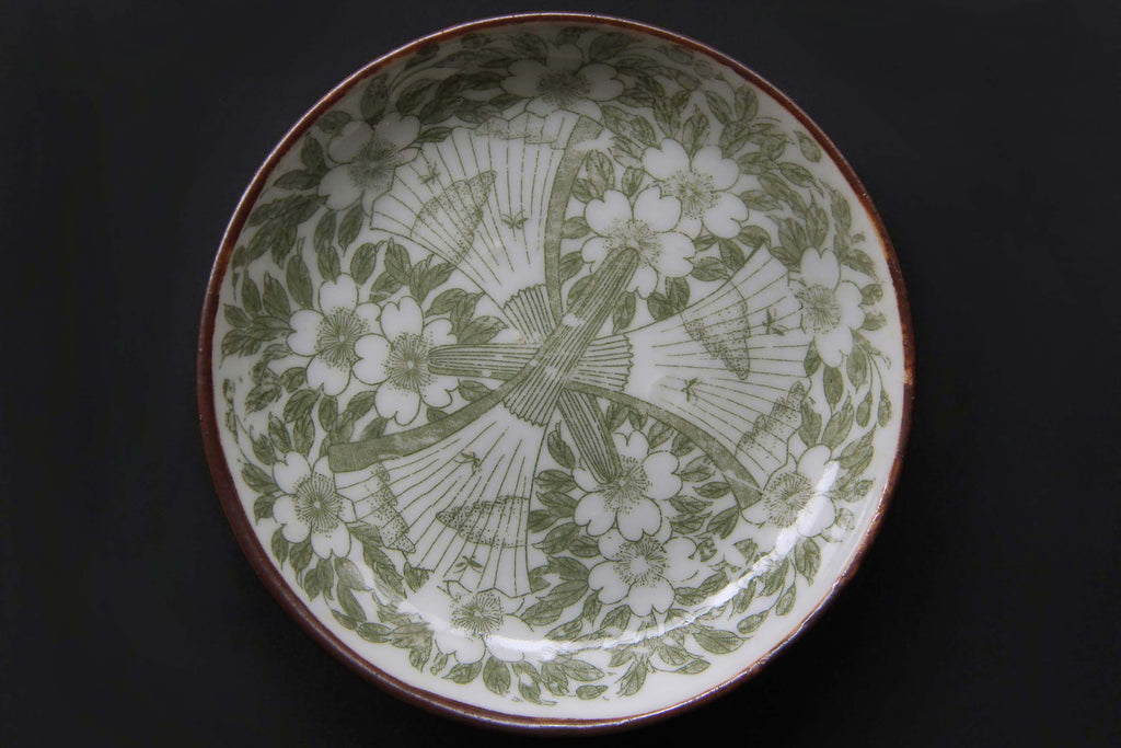 Antique Japanese porcelain, small retro dish