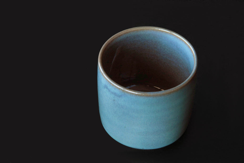 blue glaze tea bowl. Big enough for latte.