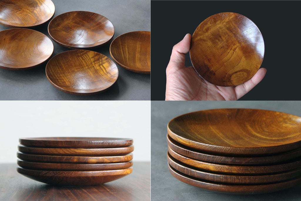 Japanese tableware . Small wooden plate.