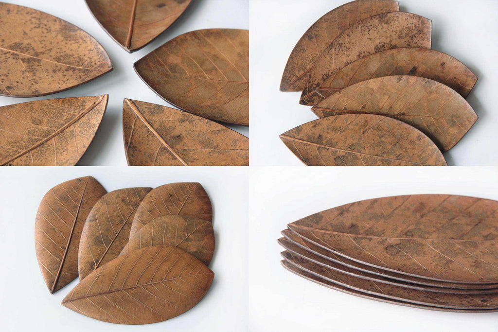 Japanese craft, natural leaf plate.