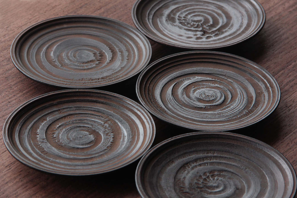 Japanese hand carved wooden dish