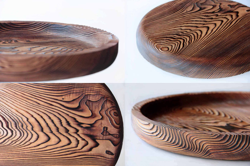 Japanese cedar tray with beautiful wood grain.