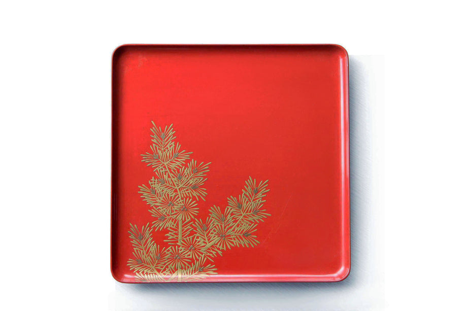 27cm / Japanese Antique Tray | Urushi Lacquered Obon / Ozen