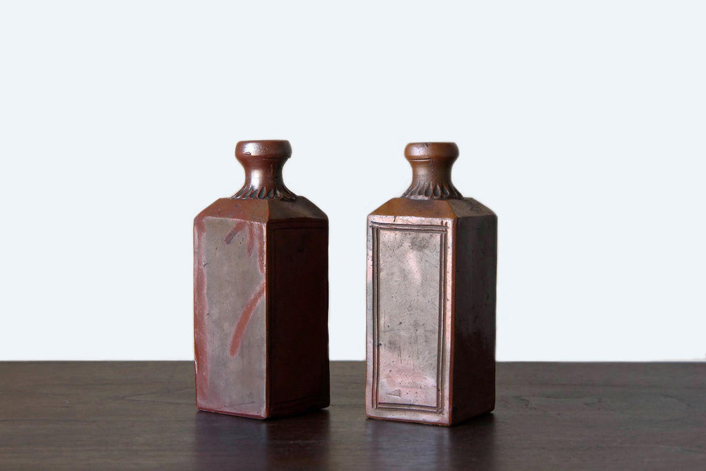 antique Bizen pottery, small bottle