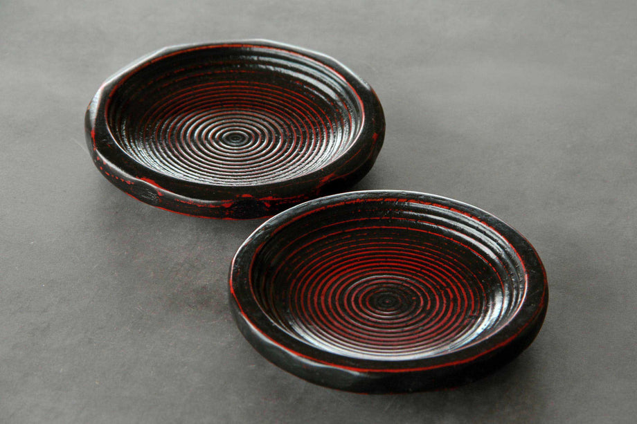Hand Carved Wooden Saucer | Urushi Lacquer – KinsenTOKYO