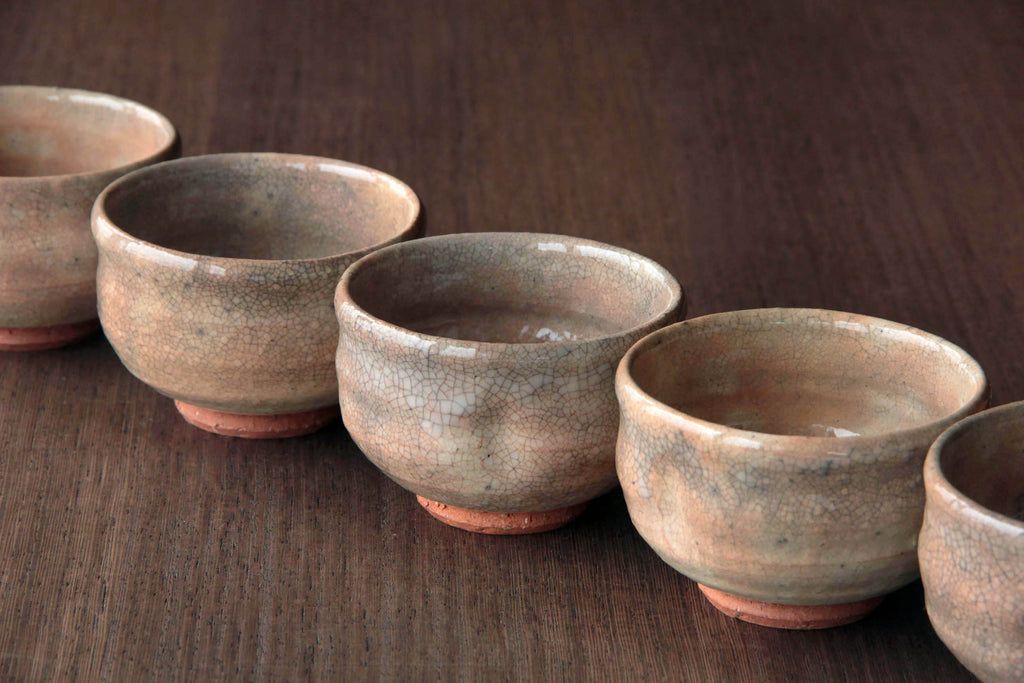 old tea cups from Hagi ware. With beautiful crackle surface.