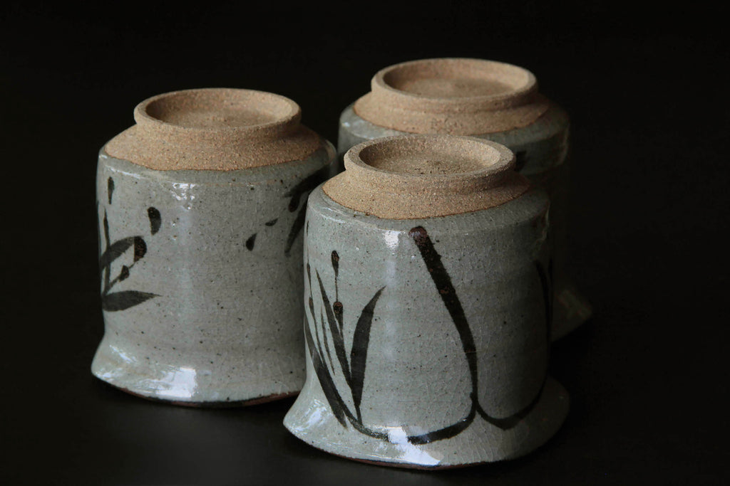 Karatsu pottery cup. 