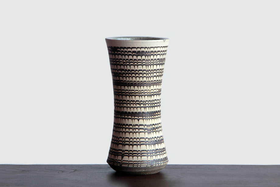 22cm Vase by Akira Kikuchi – Japanese Nerikomi Porcelain with