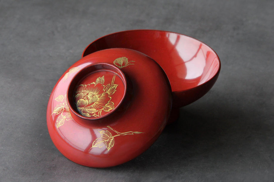 KANSAI URUSHI・会津漆おぼん Antique Japanese Owan Bowl – Urushi Lacquer Tableware – KinsenTOKYO