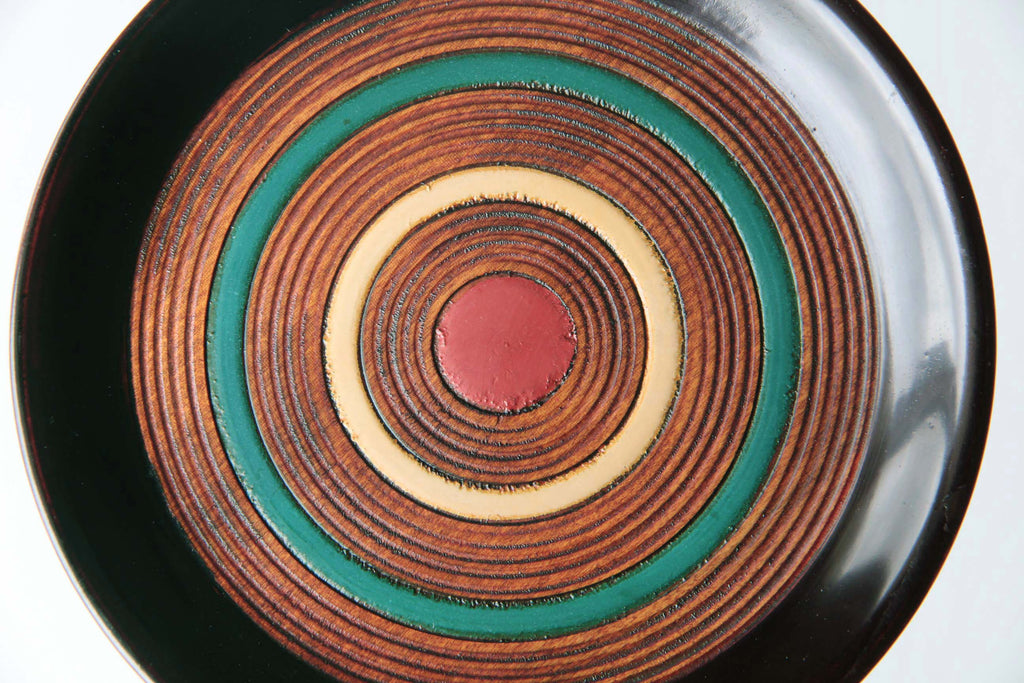 Japanese hand carved wooden dish