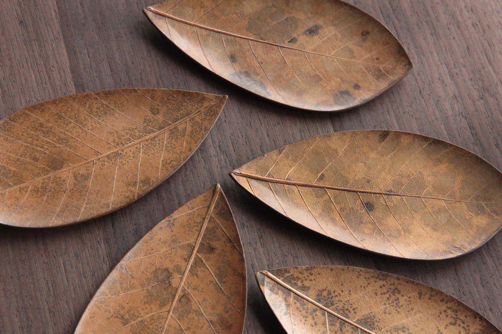 Japanese craft, natural leaf plate.