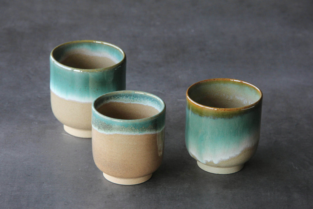 Japanese Agano ware, green tea cup