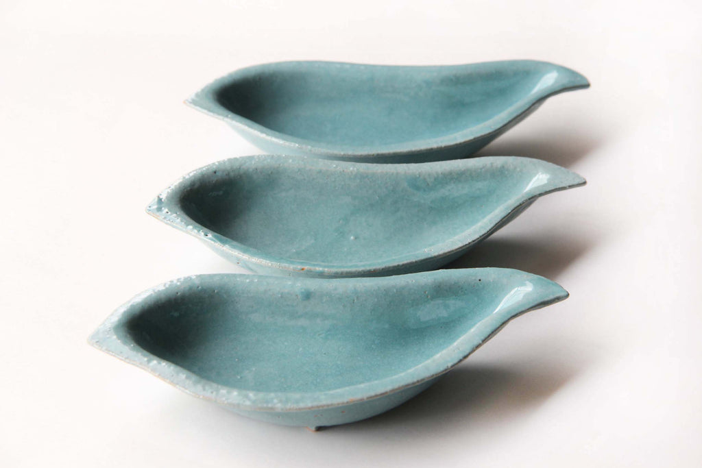 light blue ceramic bowl