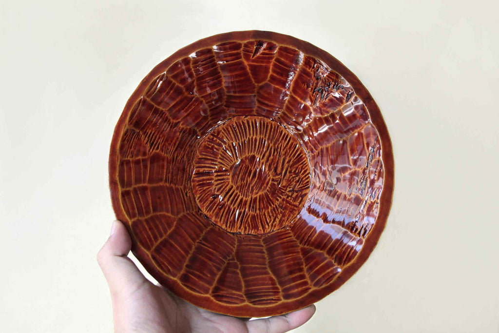 Hida-shunkei wooden bowl, hand carved wood craft