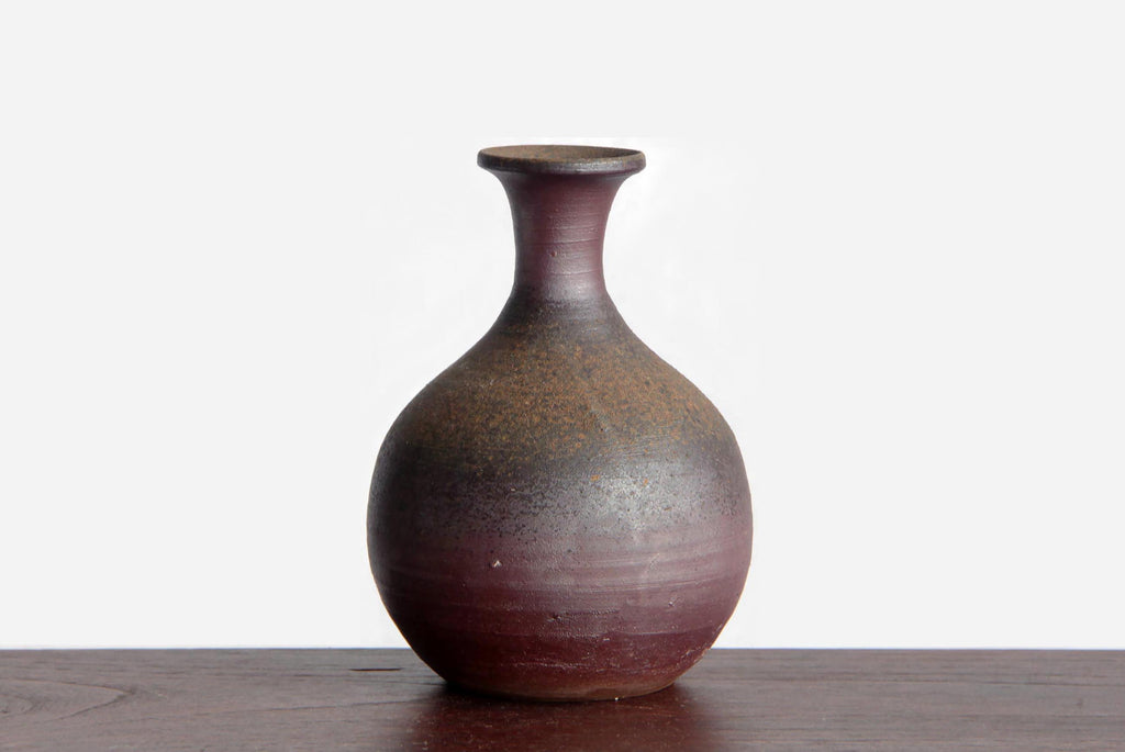 Japanese pottery, Sake bottle, Bizen ware