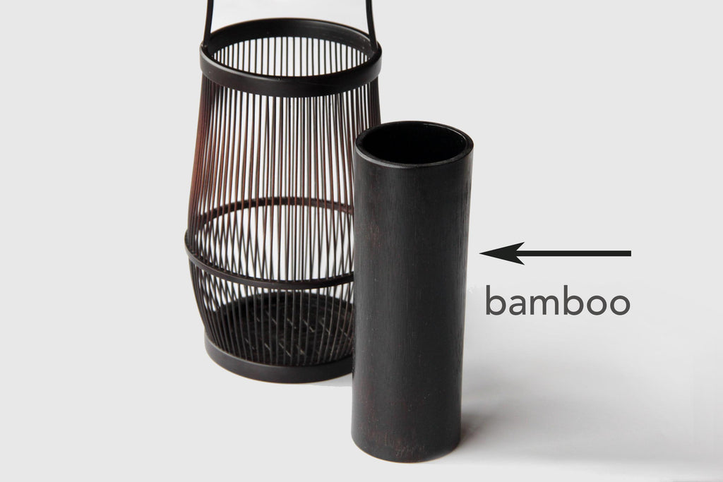 Japanese bamboo basket vase