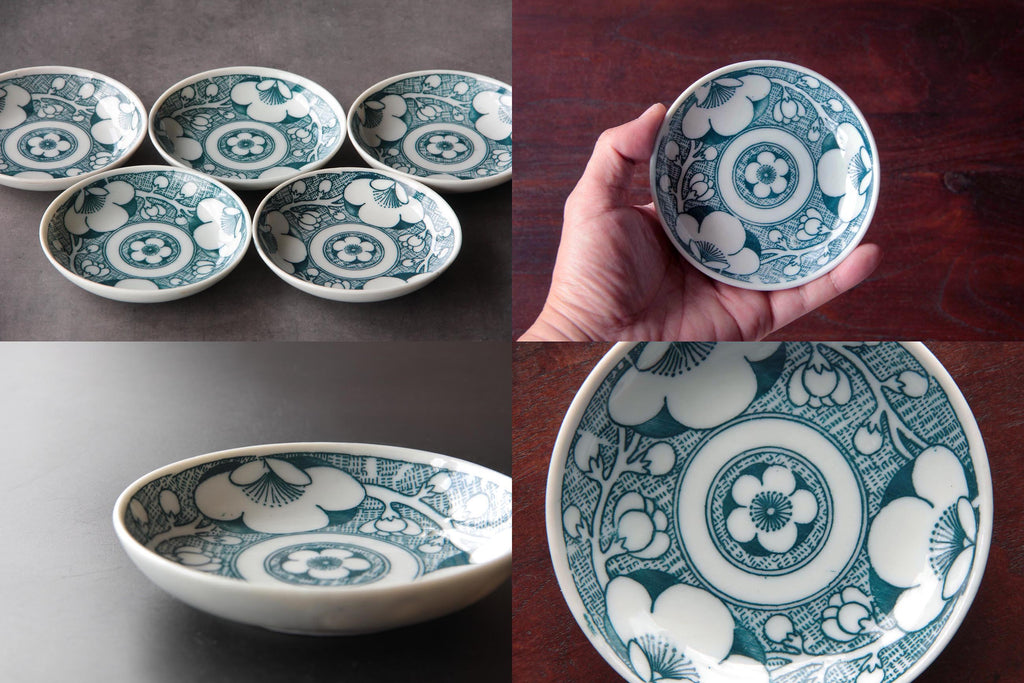 Japanese antique dish, Inban print tableware 