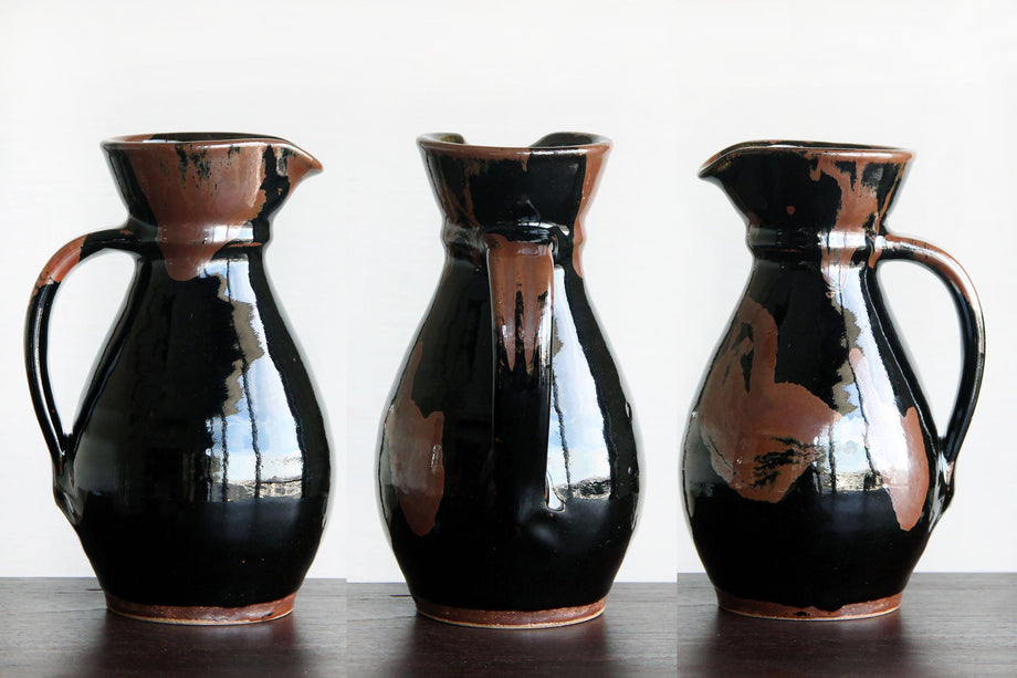 工芸品 Karaja pottery H 20cm Pitcher Vase by Kenji Sakuma – Mashiko Pottery with Earthy