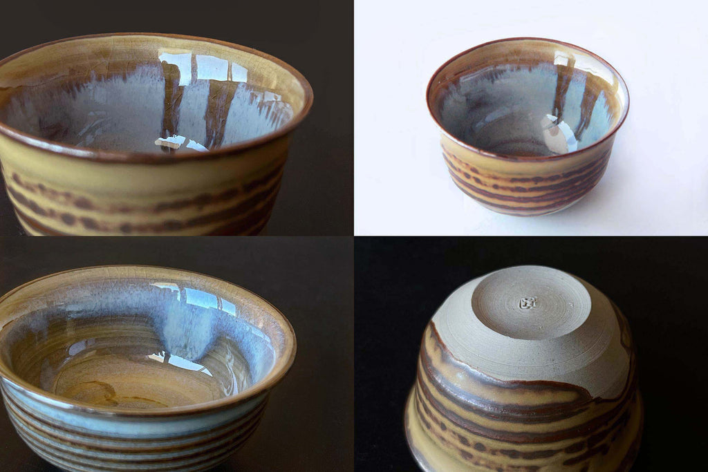 Japanese Sake cup. Takatori pottery