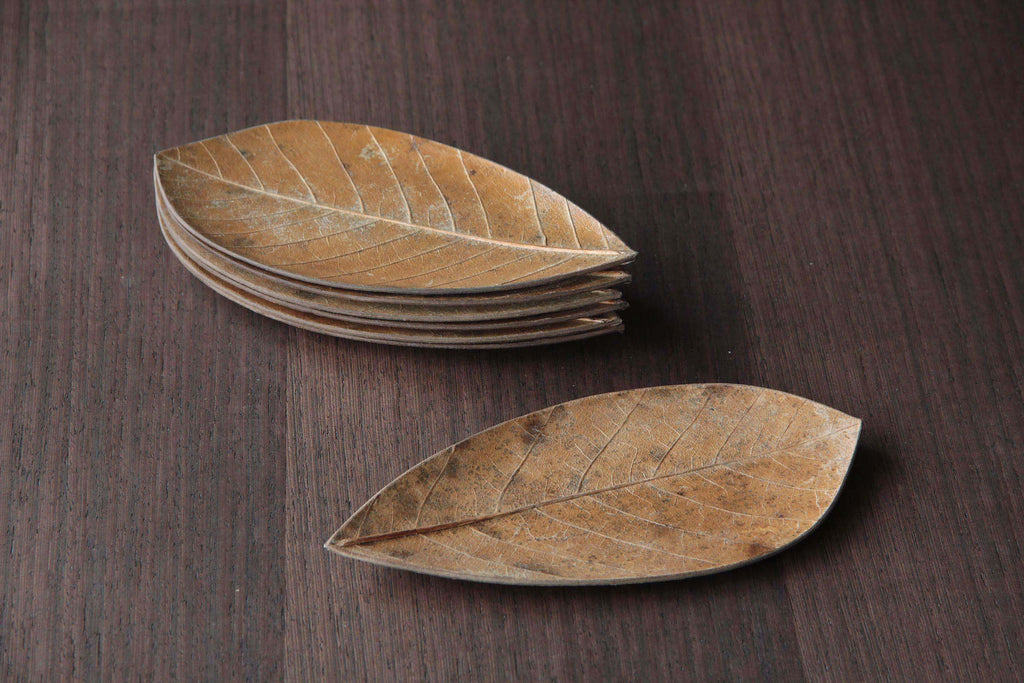 natural leaf Japanese tableware 