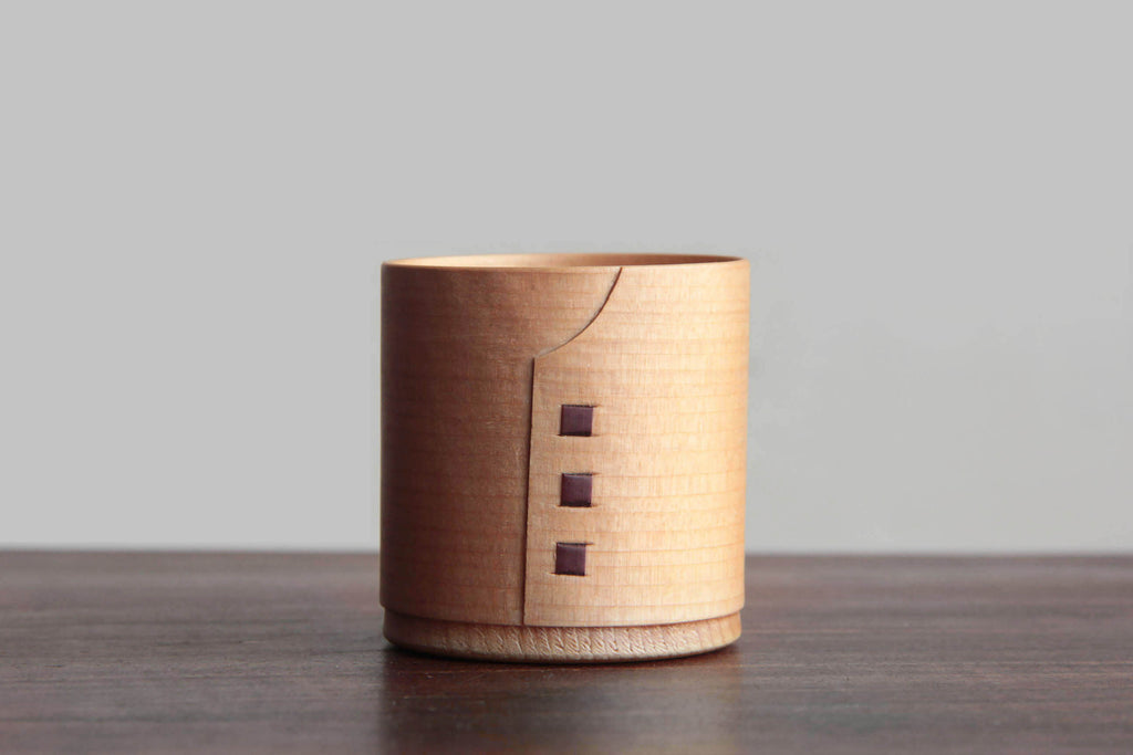 wood Sake cup. Japanese hand craft by skilled artisan