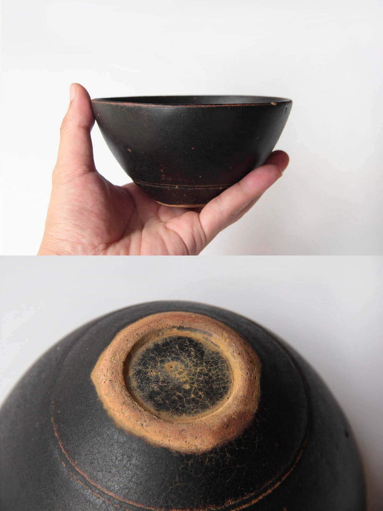 khmer art,  black ceramic bowl