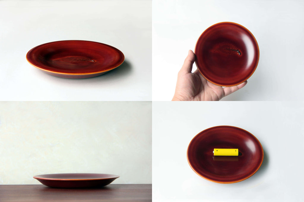 Japanese wooden plate, Hida-Shunkei craft 