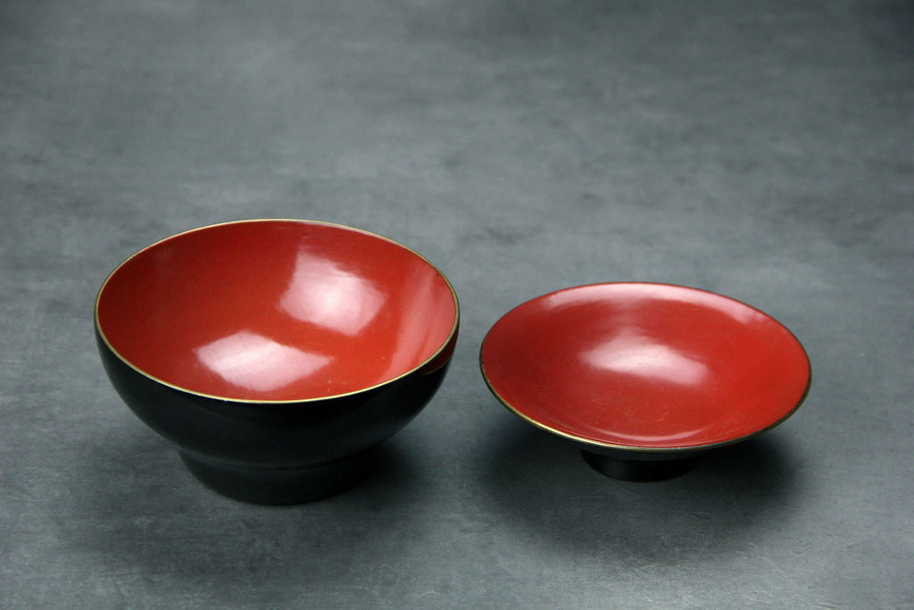 Lidded Owan bowl,  Japanese lacquerware, Miso soup 