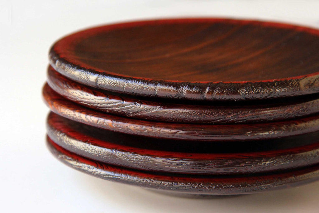 thick wooden plate side view