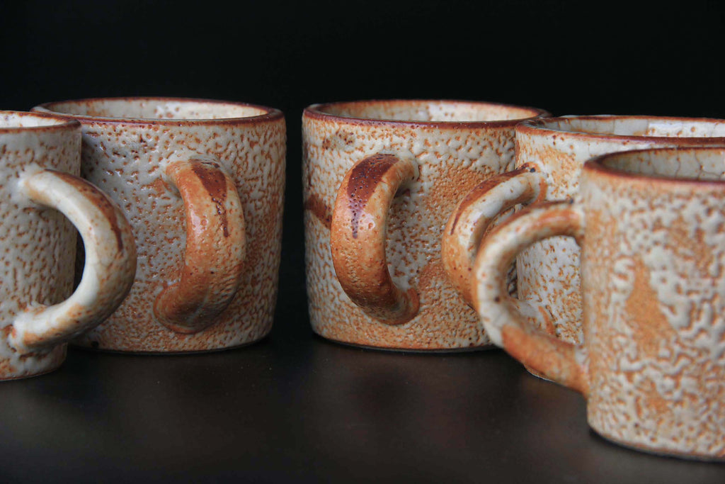 Japanese pottery, Shino ware coffee cup, mug