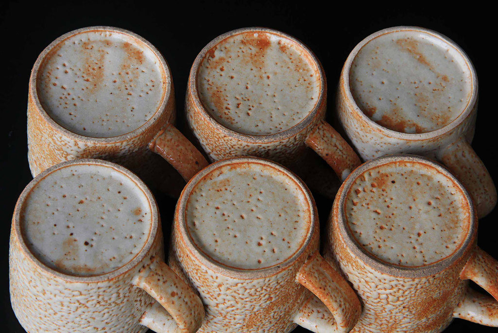 Japanese pottery, Shino ware coffee cup, mug