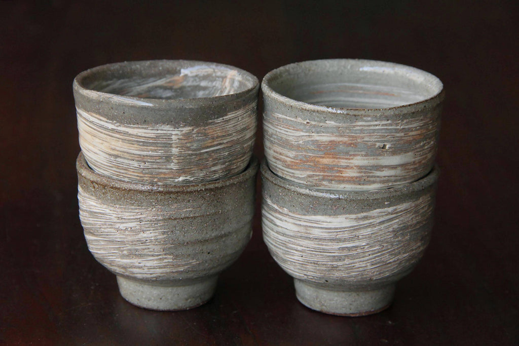 Japanese ceramic cups, Sake cup, vintage pottery
