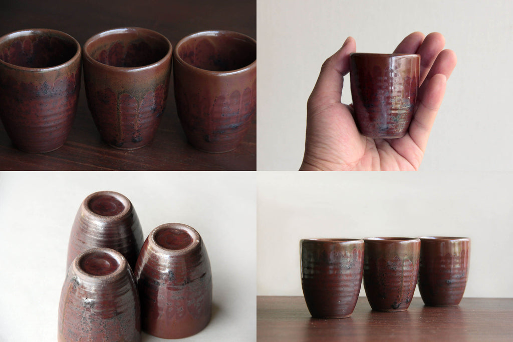Japanese ceramic tea cup, brown  Yunomi