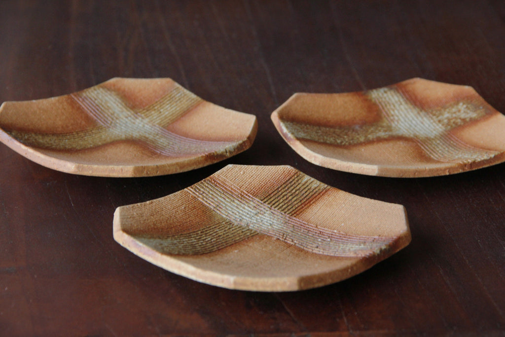 square ceramic plate, Japanese pottery