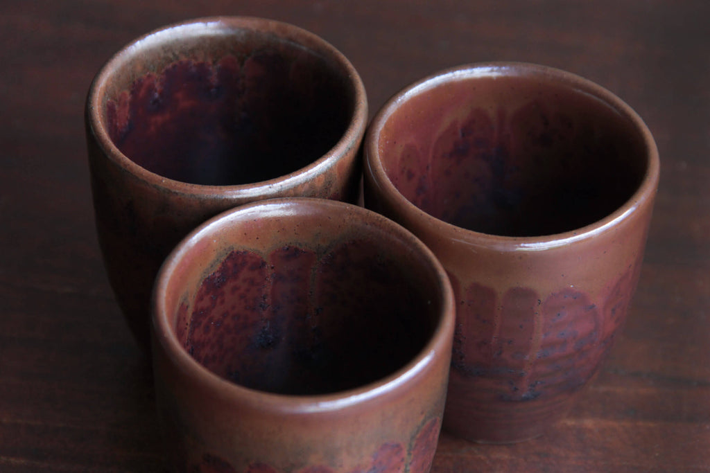 brown tea cups