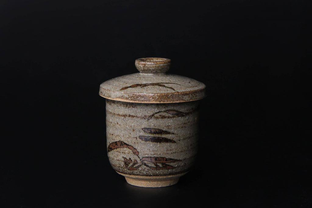 japanese pottery lidded tea cup