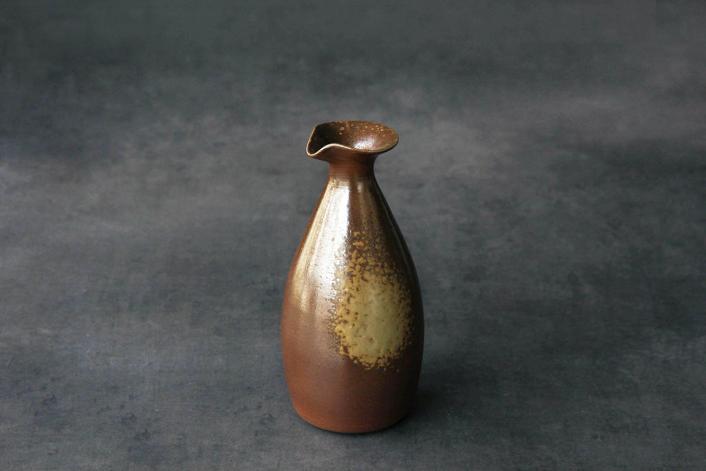 Bizen ware, Japanese pottery, Sake bottle
