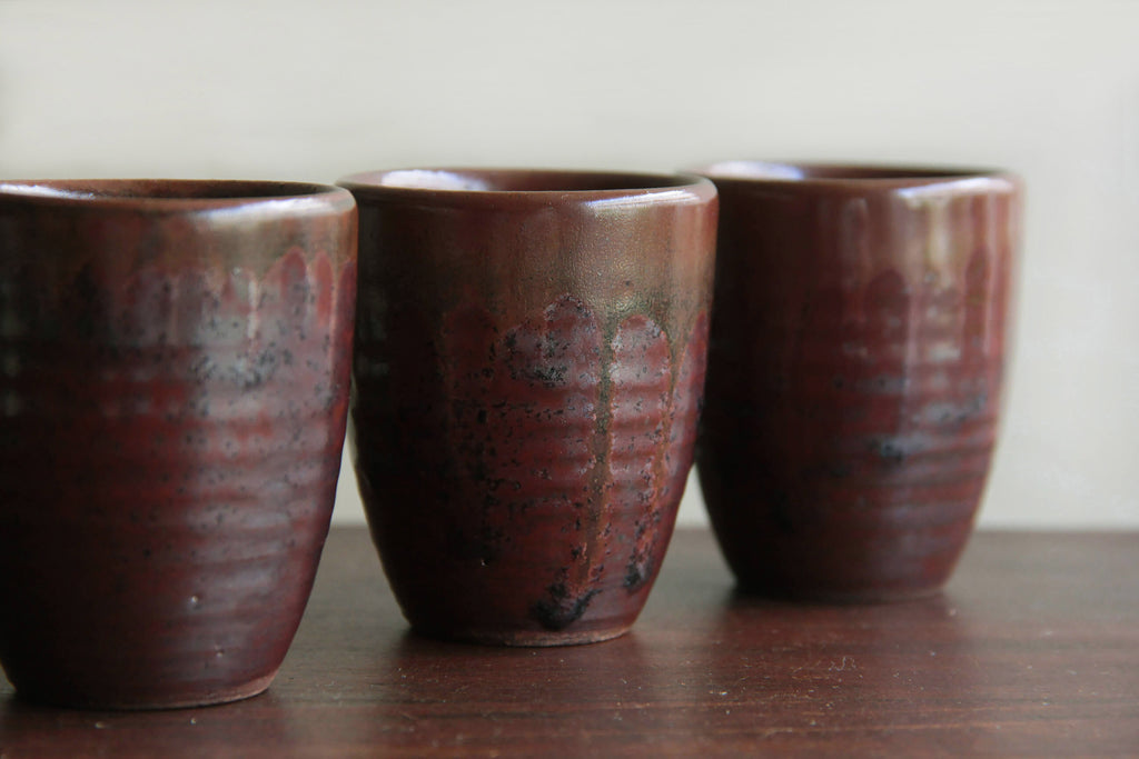 Japanese ceramic tea cup, brown  Yunomi