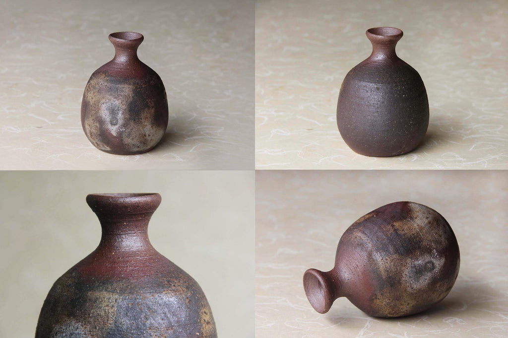 bizen sake bottle, Japanese pottery