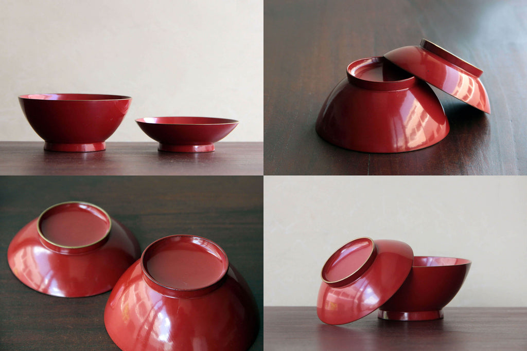 miso soup bowl, Antique lacquerware bowls